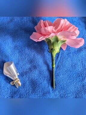 Make Your Own Boutonniere.  Brooch Plus Flower=Fashion Statement